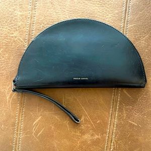 MANSUR GAVRIEL Calfskin Mini Half Moon Full Zip Wallet Card Case